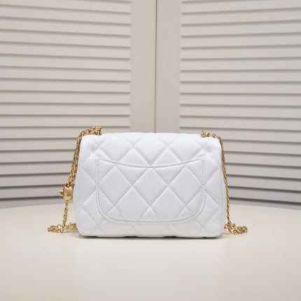 MINI FLAP BAG CAVIAR 20CM 3891 WHITE