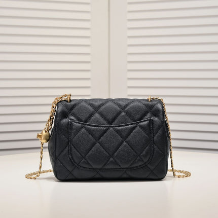 MINI FLAP BAG CAVIAR 20CM 3891 BLACK