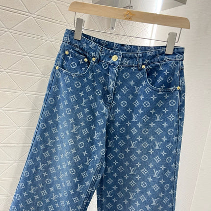 DENIM LV LOGO BLUE JEANS