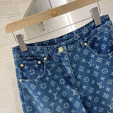 DENIM LV LOGO BLUE JEANS