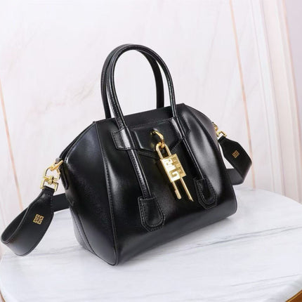GIVENCHY TOP HANDLE BAG 29 IN BLACK CALFSKIN GOLD HARDWARE