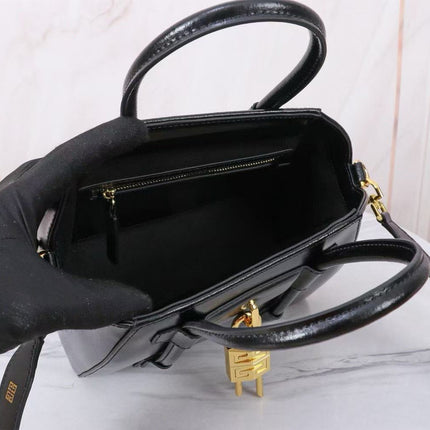 GIVENCHY TOP HANDLE BAG 29 IN BLACK CALFSKIN GOLD HARDWARE