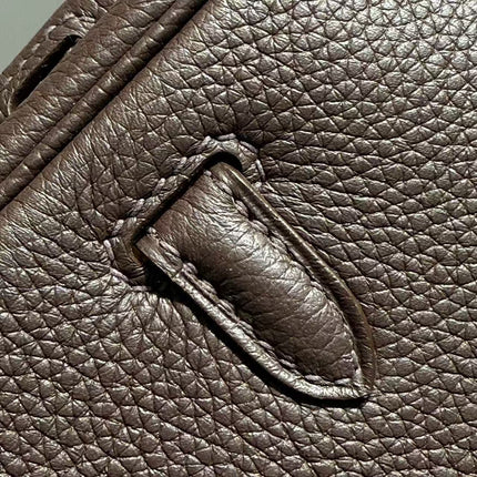 HM BIRKIN 25CM IN CHOCOLATE BROWN TOGO LEATHER SILVER HARDWARE