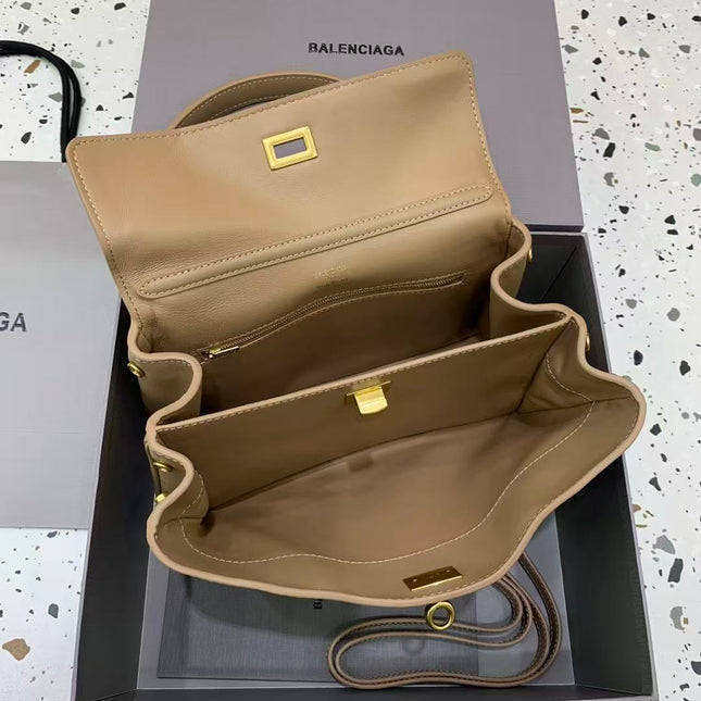 RODEO SMALL BAG 29 IN CAMEL BROWN CALFSKIN GOLD HARDWARE TP3