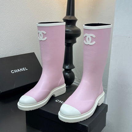 CC RAINBOOTS IN PINK TPU WHITE LOGO