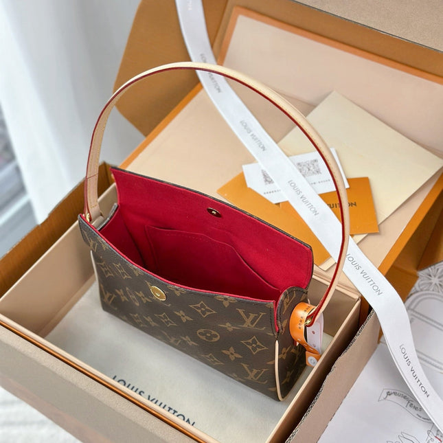 LV RECITAL SHOULDER BAG 21 IN BROWN MONOGRAM CANVAS