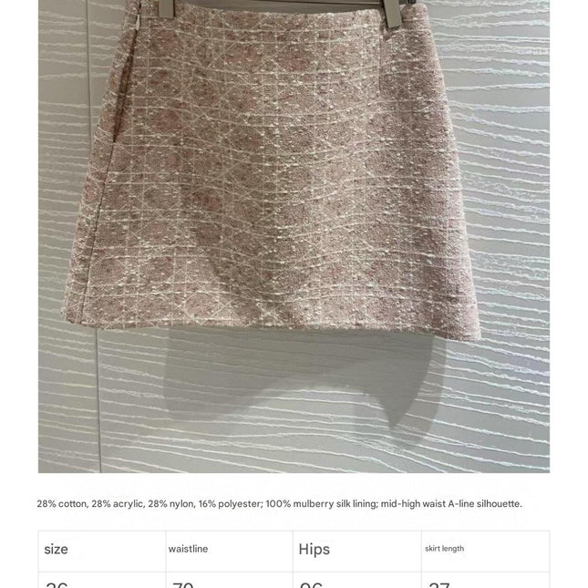 DIOR 25S PLEATED PLAID SKIRT STYLE 058