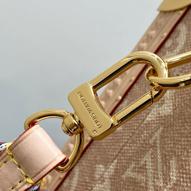 LV TRUNK 22 IN LIGHT PINK CANVAS GOLD HARDWARE