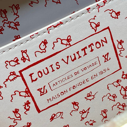 LV TRUNK 22 IN LIGHT PINK CANVAS GOLD HARDWARE