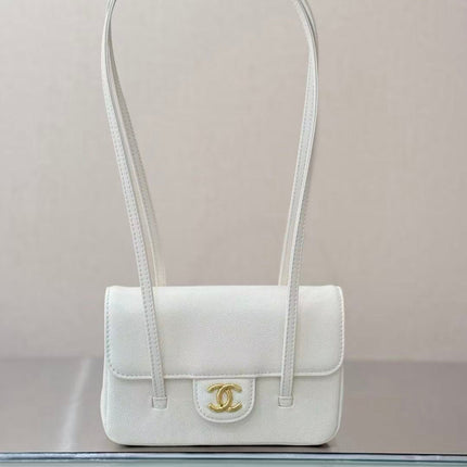 CHANEL 26S JENNY BAG 17 IN WHITE CALFSKIN