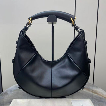 YSL 26S MOMBASA HOBO BAG MEDIUM IN BLACK CALFSKIN