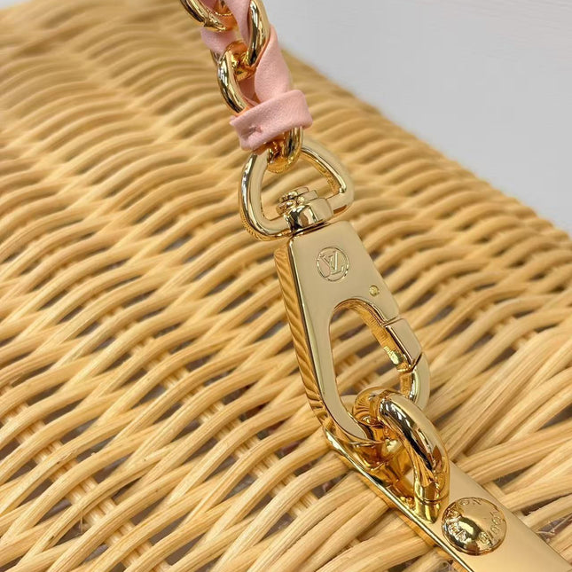 LV 26S CAPUCINES BB BAG 27 PINIC IN  CALFSKIN HARDWARE AND  PINK LOGO
