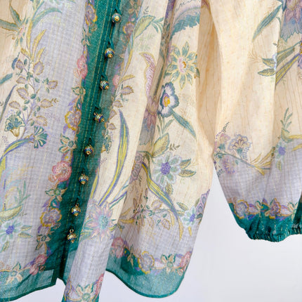 ZIMMERMANN 26 INDRA PRINTED SHIRT AND SHORTS SET STYLE 9626