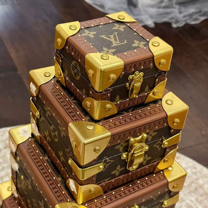 LV COFFRET TRESOR JEWELRY BOXES IN MONOGRAM CANVAS (1 SET)