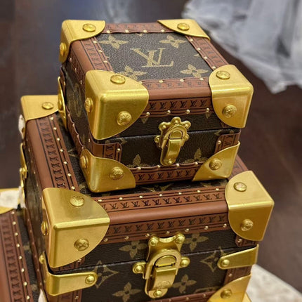 LV COFFRET TRESOR JEWELRY BOXES IN MONOGRAM CANVAS (1 SET)