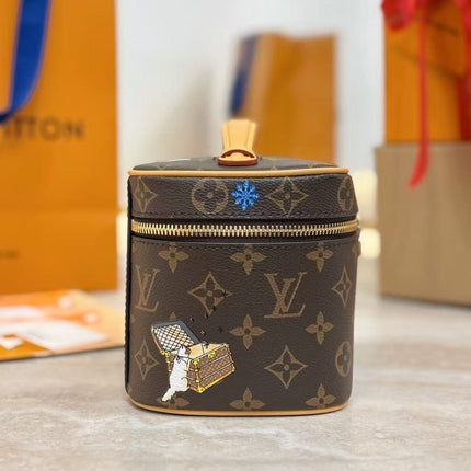 LV MINI VANITY 20 IN BROWN MONOGRAM COATED CANVAS
