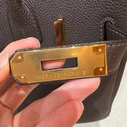 HM BIRKIN 25CM IN CHOCOLATE BROWN TOGO LEATHER GOLD HARDWARE