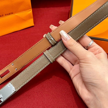 KELLY BELT IN BROWN CALFSKIN GOLD HARDWARE
