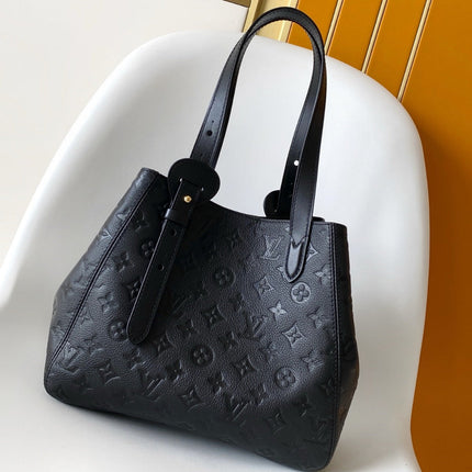 LV ALL IN ONE SHOULDER BAG 40 IN BLACK CALFSKIN
