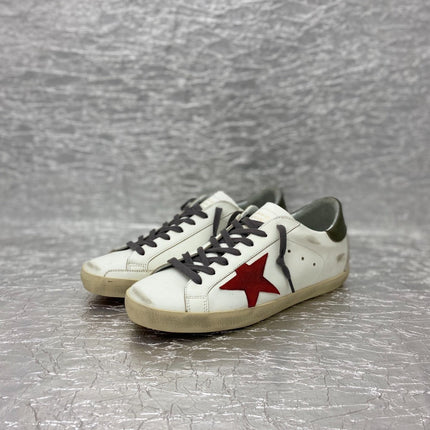 BALL RED STAR SNEAKERS IN WHITE CALFSKIN
