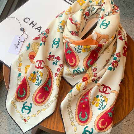 CHANEL 26S SCARF 135 IN CASHMERE AND SILK 306130