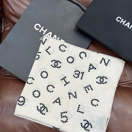 CHANEL 26S SCARF 135 IN CASHMERE AND SILK 309322
