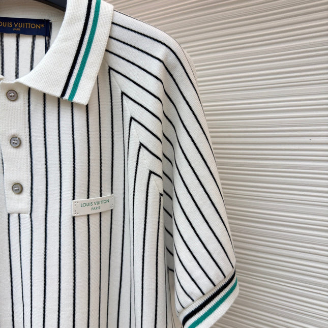 LV 26S SHORT-SLEEVED KNIT POLO SHIRT STYLE 205