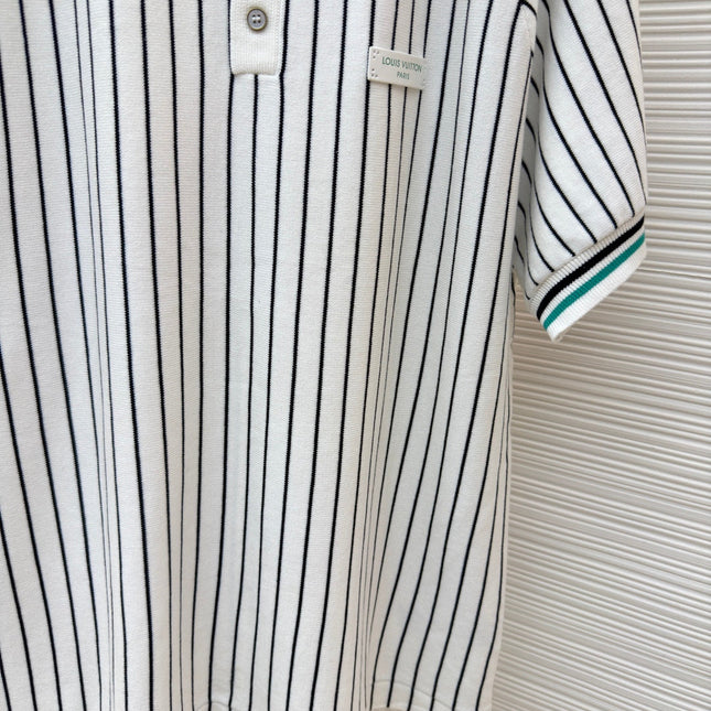 LV 26S SHORT-SLEEVED KNIT POLO SHIRT STYLE 205