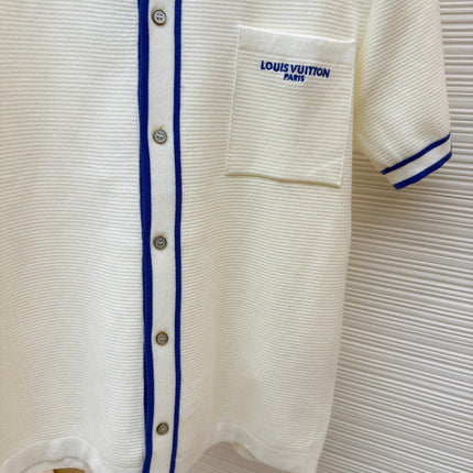 LV 26S SHORT-SLEEVED KNIT POLO SHIRT STYLE 203