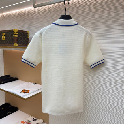 LV 26S SHORT-SLEEVED KNIT POLO SHIRT STYLE 203
