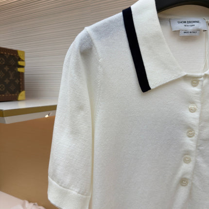 THOM 26S SHORT-SLEEVED KNIT POLO SHIRT STYLE 150