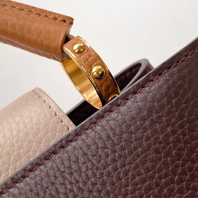 LV 26S CAPUCINES BAG 31 IN REDDISH BROWN TAURILLON CALFSKIN