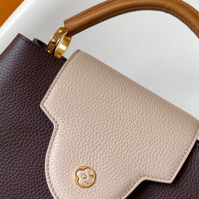 LV 26S CAPUCINES BAG 31 IN REDDISH BROWN TAURILLON CALFSKIN
