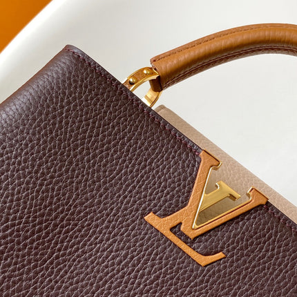 LV 26S CAPUCINES BAG 27 IN REDDISH BROWN TAURILLON CALFSKIN