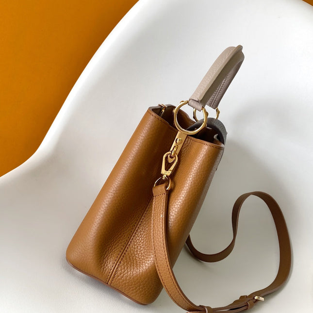 LV 26S CAPUCINES BAG 31 IN BROWN TAURILLON CALFSKIN