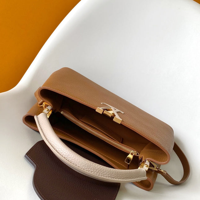 LV 26S CAPUCINES BAG 31 IN BROWN TAURILLON CALFSKIN