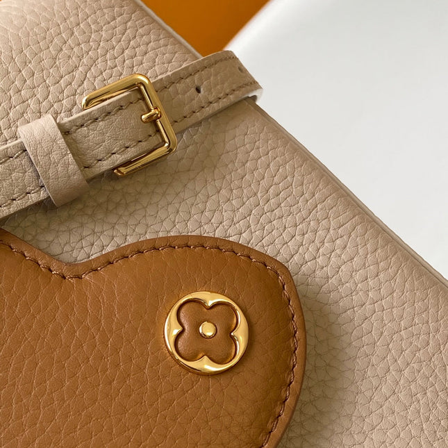 LV 26S CAPUCINES BAG 21 IN GRAYISH BEIGE TAURILLON CALFSKIN