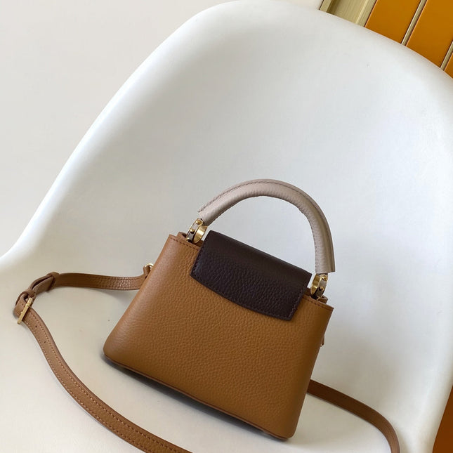 LV 26S CAPUCINES BAG 21 IN BROWN TAURILLON CALFSKIN