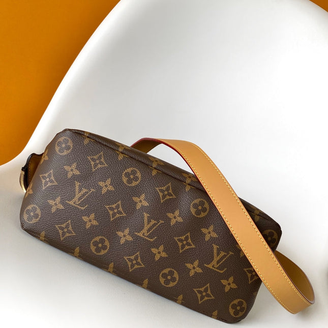 LV 26S LOUIS HANDBAG 25 IN BROWN CALFSKIN