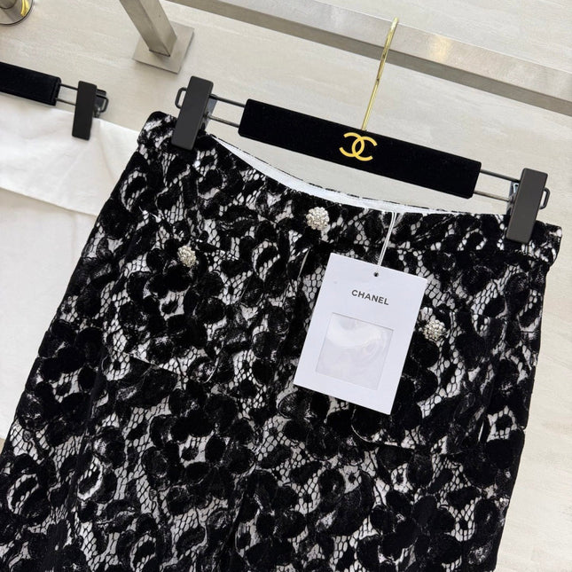 CHANEL 26S LACE FLARED PANTS STYLE 1026