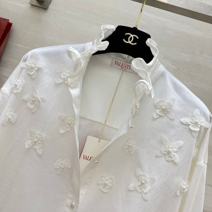 VALENTINO 26S RUFFLED COLLAR SHIRT 139