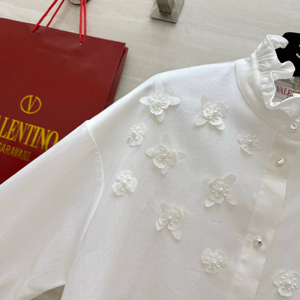 VALENTINO 26S RUFFLED COLLAR SHIRT 139
