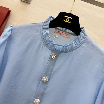 VALENTINO 26S RUFFLED COLLAR SHIRT 127