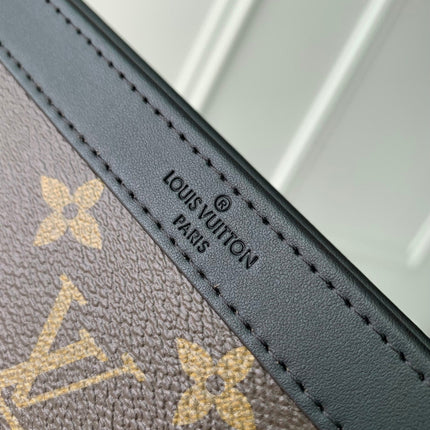 ANPHA WEARABLE WALLET 18 IN BROWN AND BLACK MONOGRAM CALFSKIN