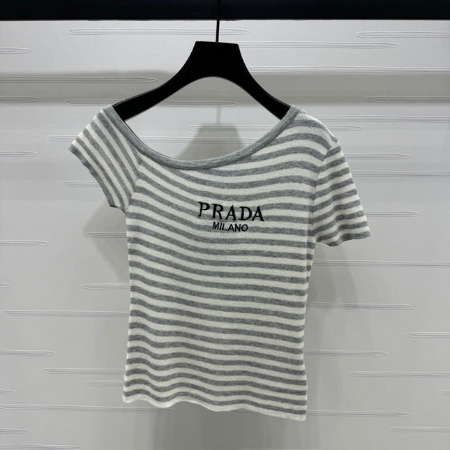 Prada 25 One-Shoulder Top Wool 233511