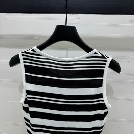 YSL 25S WHITE COLLARED TANK TOP 264089