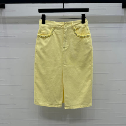 GUCCI SLIT DENIM SKIRT 269444