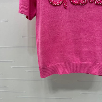 CHANEL SHORT-SLEEVE CREW NECK SWEATER 269418