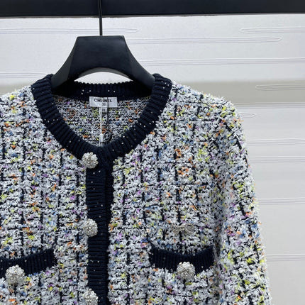 CHANEL 26S FLORAL KNIT CARDIGAN 735