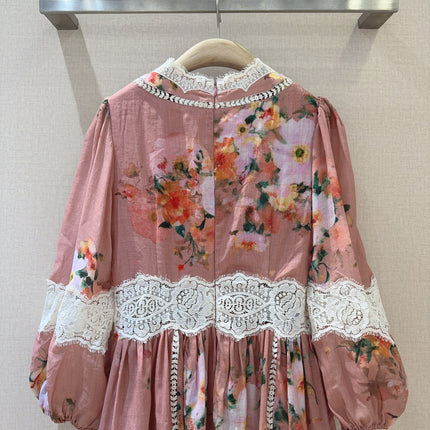 ZIMMERMANN 26S LACE TRIM SHORT DRESS STYLE 37